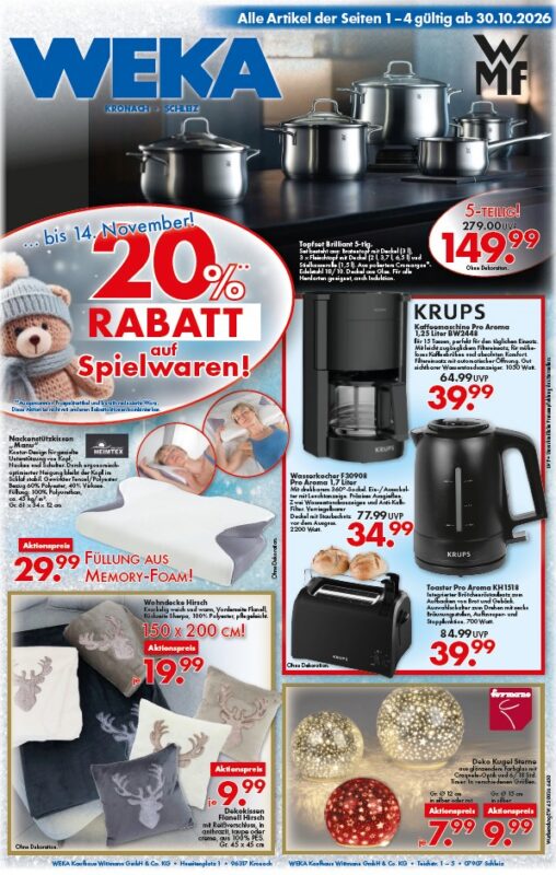 Prospekt ab 30.10.2026