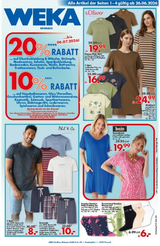 Werbung ab 26.06.2026 in Kronach